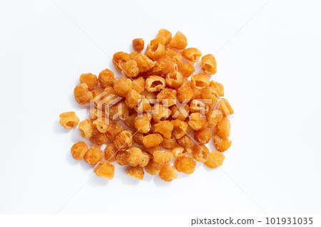 Dried longan on white background. Dried longan on white background. 101931035