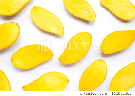 Tropical fruit, Mango on white background. 101931163