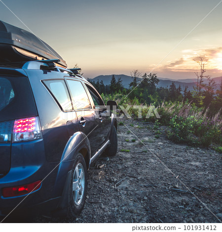 car for traveling with a mountain road car for traveling with a mountain road 101931412