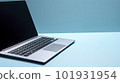 Laptop. Copy space, background. Generative AI. 101931954