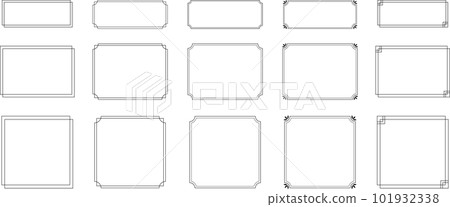 Set of monochrome simple frames 101932338