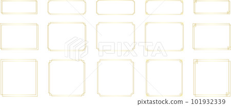 Set of gold simple frames 101932339
