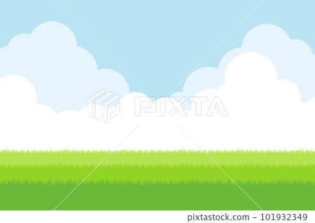 Deep meadow, sky and contrail 101932349