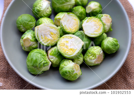 Fresh brussels sprouts. Organic vegetables Fresh brussels sprouts. Organic vegetables 101932553