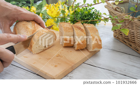 French bread baguette image 101932666