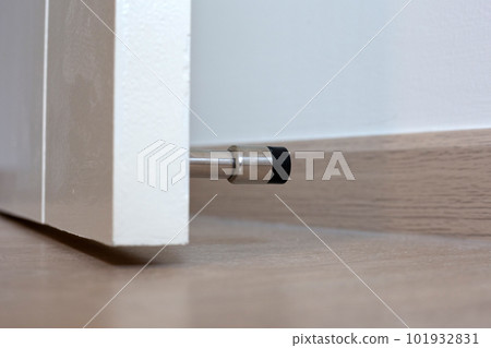 White door with door stopper 101932831