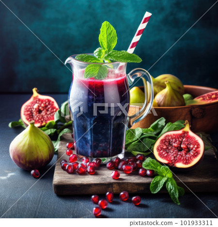 Vegetarian detox cocktail, Illustration AI Generative 101933311