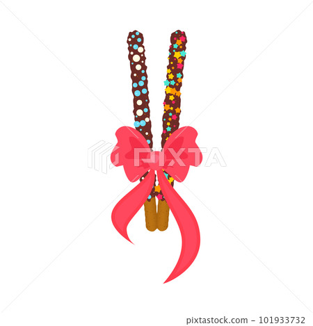 Frosted chocolate chip cookie stick in sprinkles 101933732