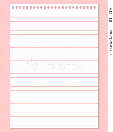 Grid paper. Abstract striped background with color horizontal lines. Geometric pattern for school, wallpaper, textures, notebook. Lined paper blank isolated on transparent background 101933765