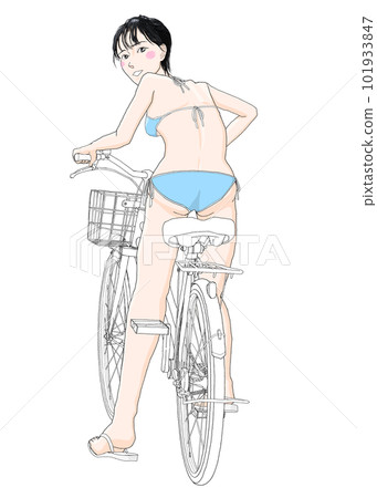 騎自行車的比基尼泳裝少女04 騎自行車的比基尼泳裝少女04 101933847