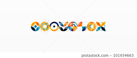 Colorful circle abstract background. Template for wallpaper, banner, presentation, background Colorful circle abstract background. Template for wallpaper, banner, presentation, background 101934663