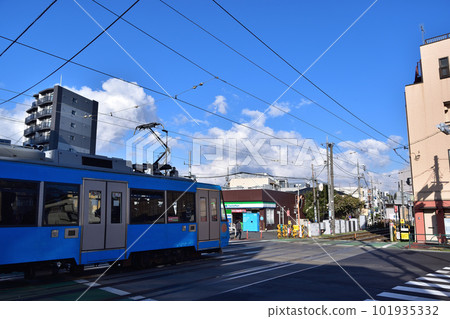 Tokyu Setagaya Line crossing Kannana Tokyu Setagaya Line crossing Kannana 101935332