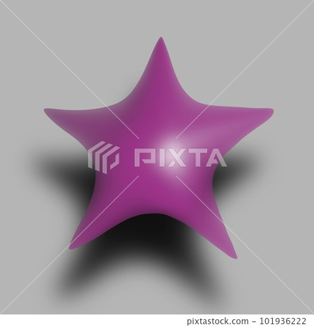 Three-dimensional star illustration, realistic star illustration, plump three-dimensional star illustration 101936222