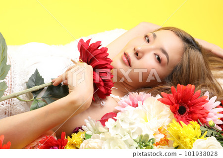 Beautiful Woman Lying Beautiful Woman Lying 101938028