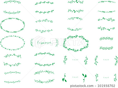 橢圓形圓框套裝 101938702