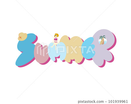 Summer letter illustration logo Summer letter illustration logo 101939961