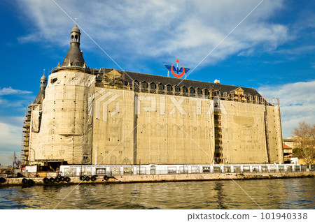 Central station building of Istanbul, Haydarpasa Train Station restoration work continues, January 21 2023 Turkey Istanbul Kadikoy Central station building of Istanbul, Haydarpasa Train Station restoration work continues, January 21 2023 Turkey Istanbul Kadikoy 101940338