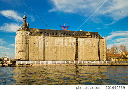 Central station building of Istanbul, Haydarpasa Train Station restoration work continues, January 21 2023 Turkey Istanbul Kadikoy Central station building of Istanbul, Haydarpasa Train Station restoration work continues, January 21 2023 Turkey Istanbul Kadikoy 101940339