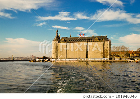 Central station building of Istanbul, Haydarpasa Train Station restoration work continues, January 21 2023 Turkey Istanbul Kadikoy Central station building of Istanbul, Haydarpasa Train Station restoration work continues, January 21 2023 Turkey Istanbul Kadikoy 101940340