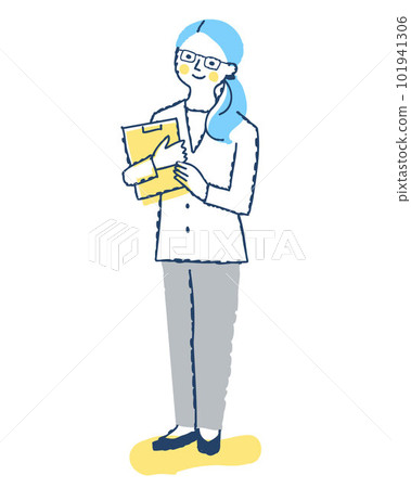 Businesswoman standing with a binder Businesswoman standing with a binder 101941306