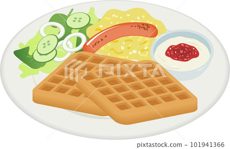 早上一盤華夫餅 101941366