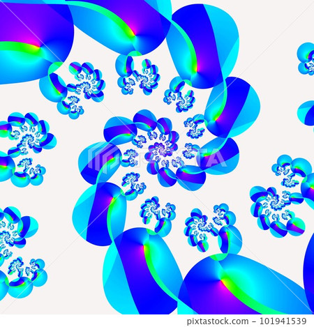 Original handmade artwork (not AI). A unique colourful detailed visualisation of a mathematical object called a fractal. 101941539