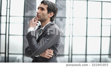 Leader Thinks about a New Strategy for his Team Leader Thinks about a New Strategy for his Team 101941955