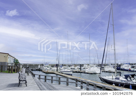 blue sky and marina blue sky and marina 101942076