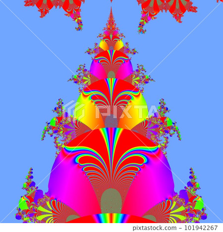Original handmade artwork (not AI). A unique colourful detailed visualisation of a mathematical object called a fractal. Original handmade artwork (not AI). A unique colourful detailed visualisation of a mathematical object called a fractal. 101942267