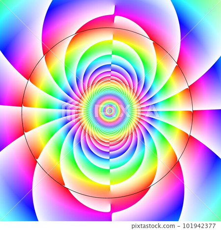 Original handmade artwork (not AI). A unique colourful detailed visualisation of a mathematical object called a fractal. Original handmade artwork (not AI). A unique colourful detailed visualisation of a mathematical object called a fractal. 101942377