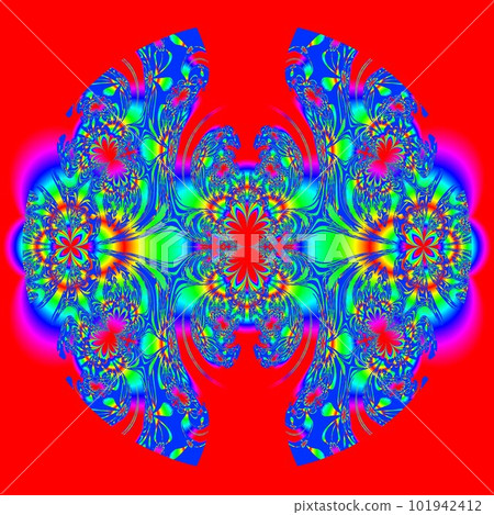 Original handmade artwork (not AI). A unique colourful detailed visualisation of a mathematical object called a fractal. Original handmade artwork (not AI). A unique colourful detailed visualisation of a mathematical object called a fractal. 101942412