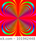 Original handmade artwork (not AI). A unique colourful detailed visualisation of a mathematical object called a fractal. 101942448