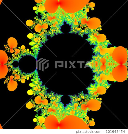 Original handmade artwork (not AI). A unique colourful detailed visualisation of a mathematical object called a fractal. Original handmade artwork (not AI). A unique colourful detailed visualisation of a mathematical object called a fractal. 101942454