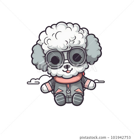 silver toy poodle skydiving 101942753