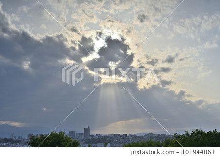 Angel's ladder descended into town 101944061