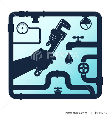Wrench in hand and plumbing system Wrench in hand and plumbing system 101944787