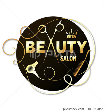 Beauty Salon Logo Female Gold Logo Stock Vector (Royalty Free) 2306041673 |  Shutterstock