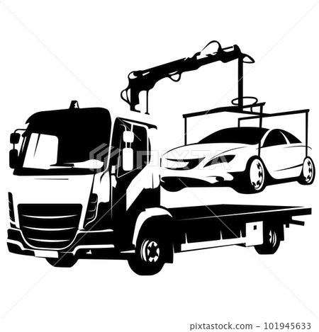 Car tow truck manipulator loads cars 101945633