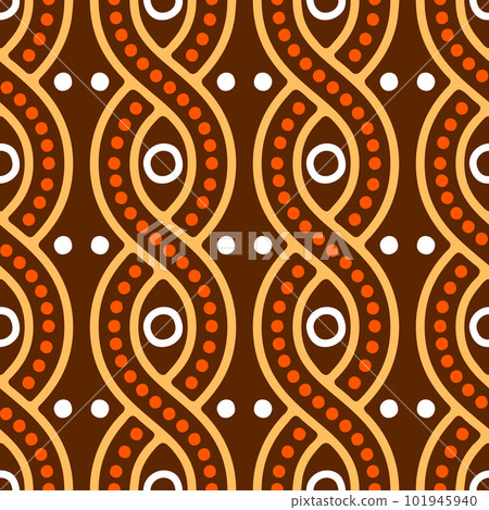African seamless pattern. Hand stamp printing. Ethnic folk texture. 101945940