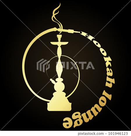 Gold banner hookah shisha relax 101946123
