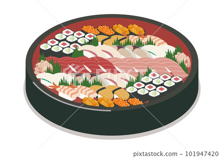 Family size sushi vector illustration material Family size sushi vector illustration material 101947420
