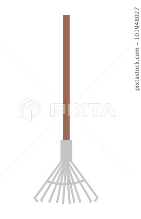Garden tool-rake, isolated on white background. Vector illustration Garden tool-rake, isolated on white background. Vector illustration 101948027