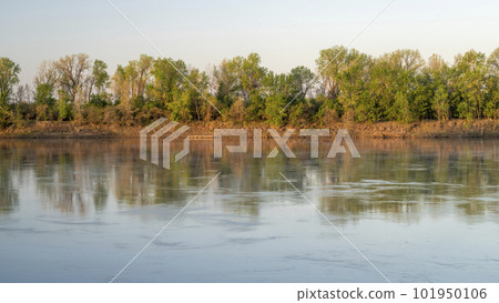 spring sunrise over the Missouri River at Dalton Bottom, MO 101950106