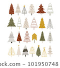Vector set of Scandinavian Christmas trees 101950748