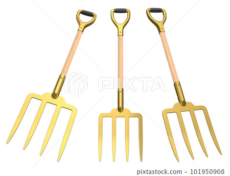 Set of garden tools and supplies for gardener and flower pots in garden 101950908
