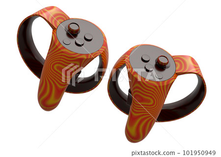 Virtual reality controllers for online gaming with seamless wavy pattern 101950949