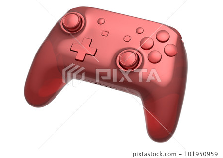 Realistic video game joystick in trendy style glassmorphism or frosted glass Realistic video game joystick in trendy style glassmorphism or frosted glass 101950959