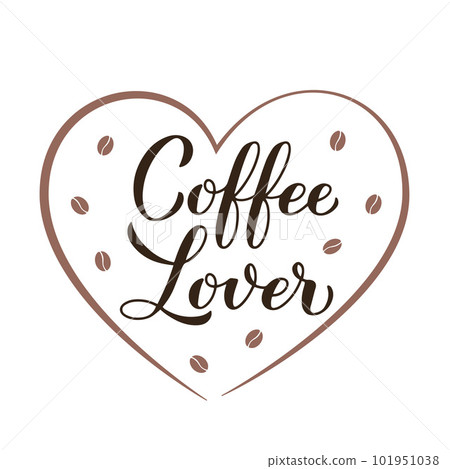 Coffee lover handwritten lettering poster Vector Image