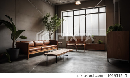 Modern interior design of a living room in an apartment 101951245