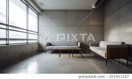 Modern interior design of a living room in an apartment 101951247